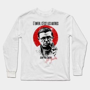 L'enfer, c'est les autres Jean Paul Sartre Quote Long Sleeve T-Shirt